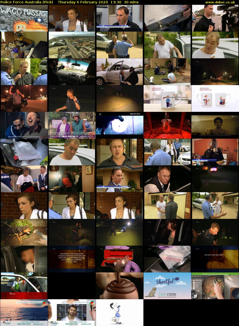 Police Force Australia (Pick) Thursday 6 February 2020 13:30 - 14:00
