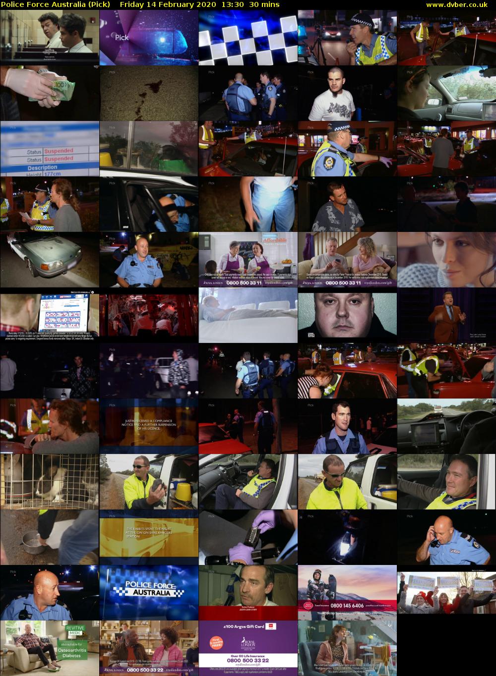 Police Force Australia (Pick) Friday 14 February 2020 13:30 - 14:00
