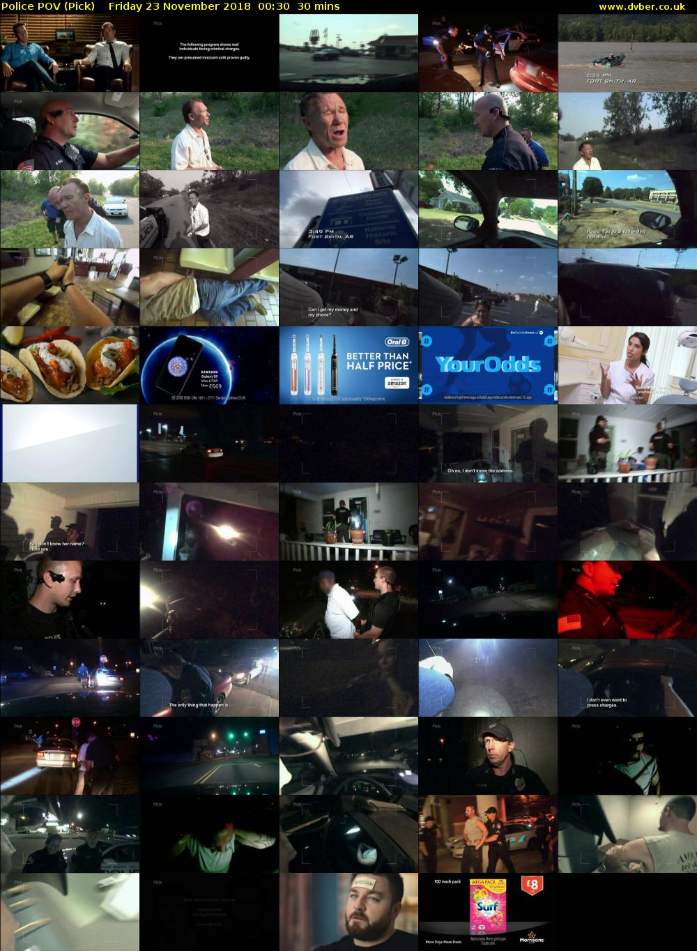 Police POV (Pick) Friday 23 November 2018 00:30 - 01:00