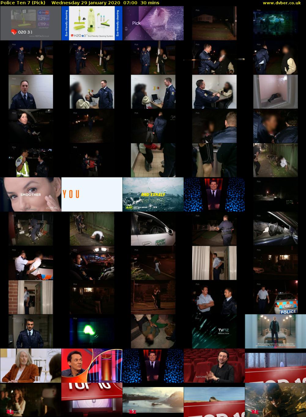 Police Ten 7 (Pick) Wednesday 29 January 2020 07:00 - 07:30
