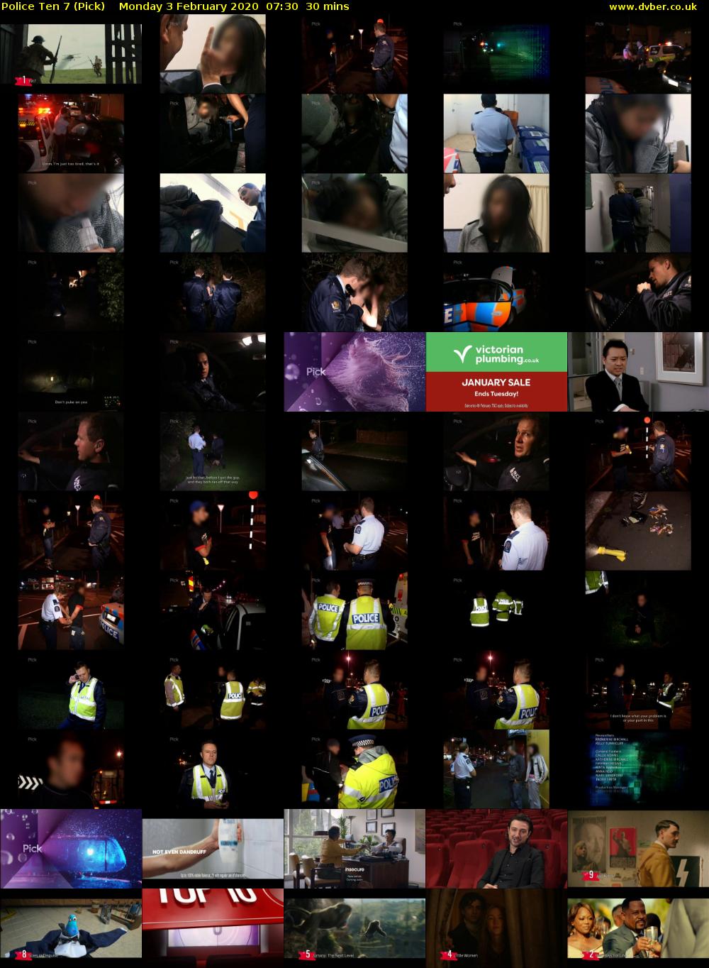 Police Ten 7 (Pick) Monday 3 February 2020 07:30 - 08:00