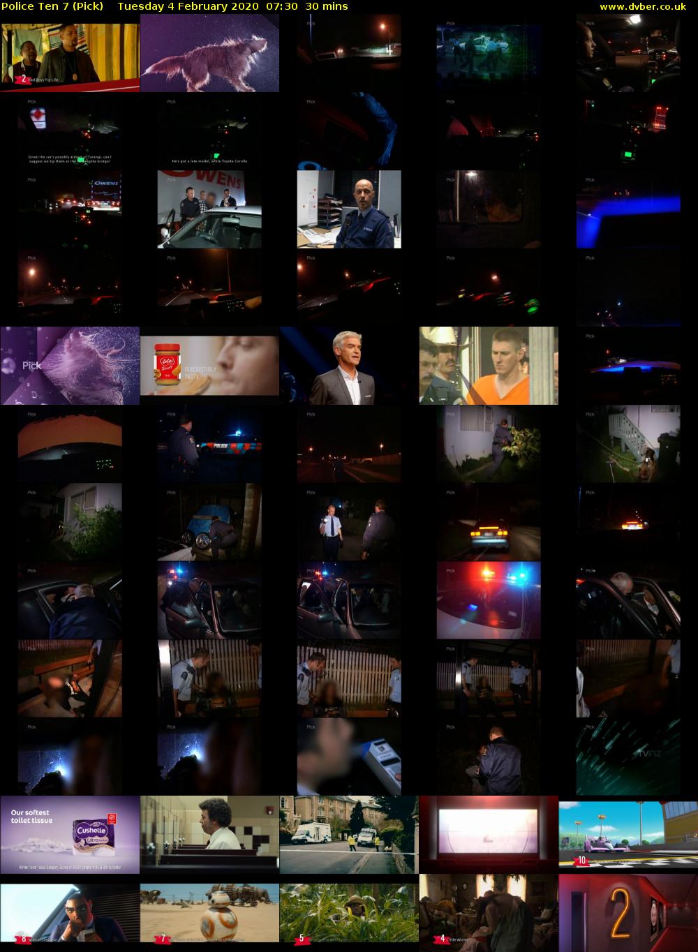 Police Ten 7 (Pick) Tuesday 4 February 2020 07:30 - 08:00