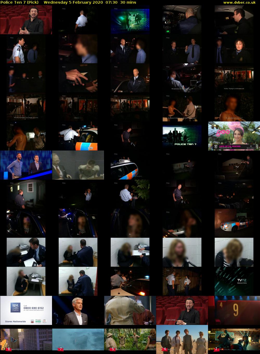 Police Ten 7 (Pick) Wednesday 5 February 2020 07:30 - 08:00