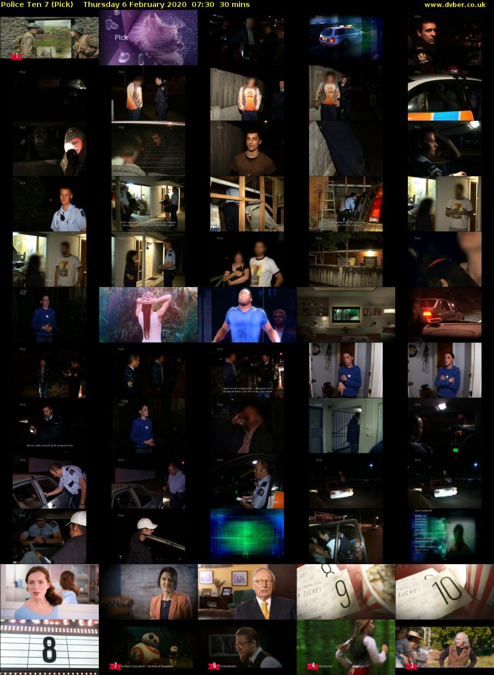 Police Ten 7 (Pick) Thursday 6 February 2020 07:30 - 08:00