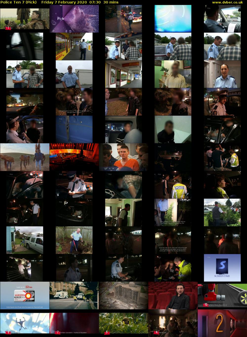 Police Ten 7 (Pick) Friday 7 February 2020 07:30 - 08:00