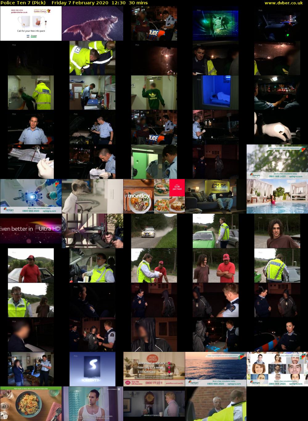 Police Ten 7 (Pick) Friday 7 February 2020 12:30 - 13:00
