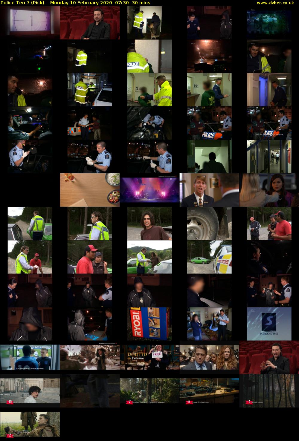 Police Ten 7 (Pick) Monday 10 February 2020 07:30 - 08:00