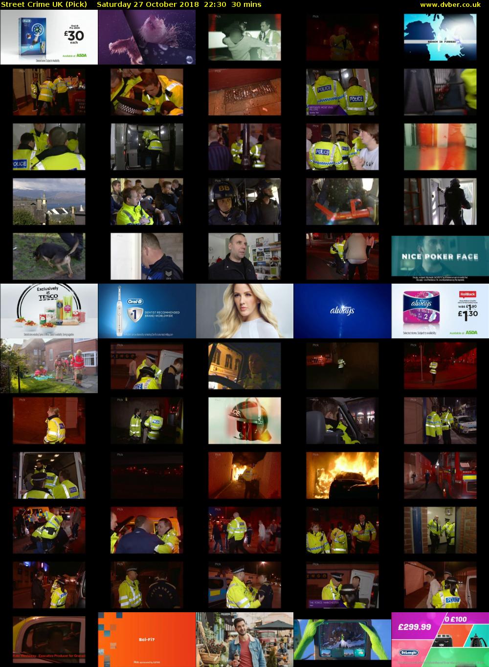 Street Crime UK (Pick) Saturday 27 October 2018 22:30 - 23:00