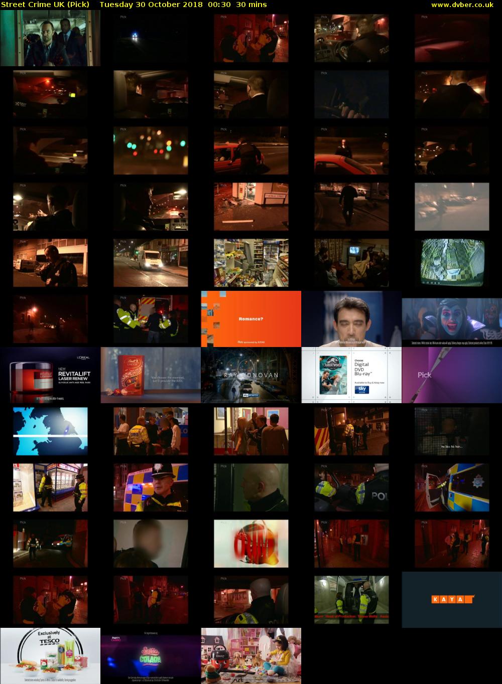 Street Crime UK (Pick) Tuesday 30 October 2018 00:30 - 01:00