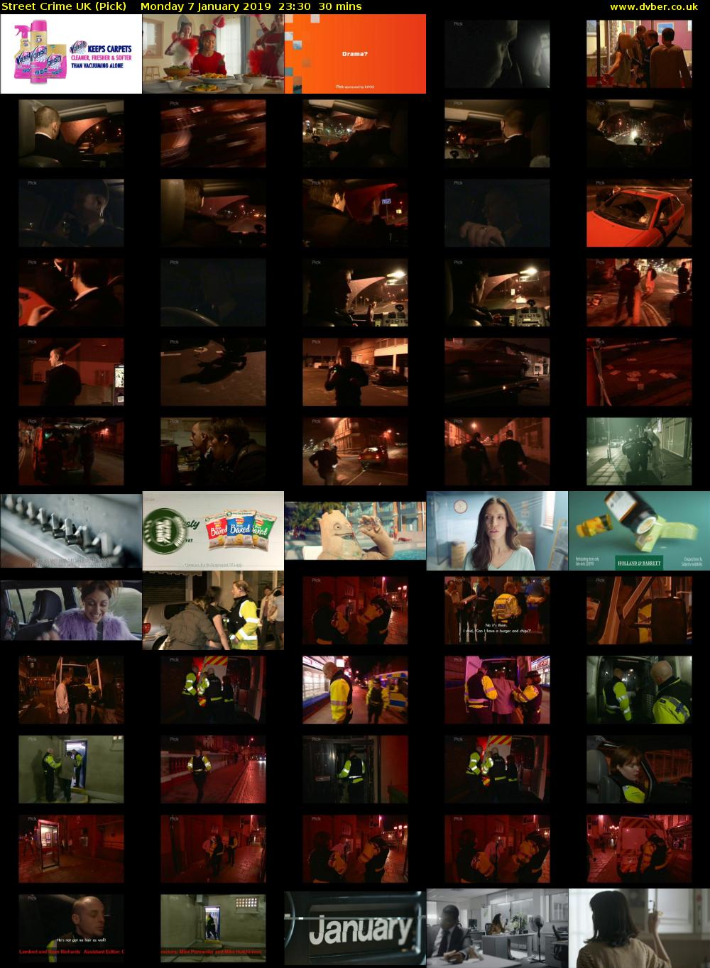 Street Crime UK (Pick) Monday 7 January 2019 23:30 - 00:00