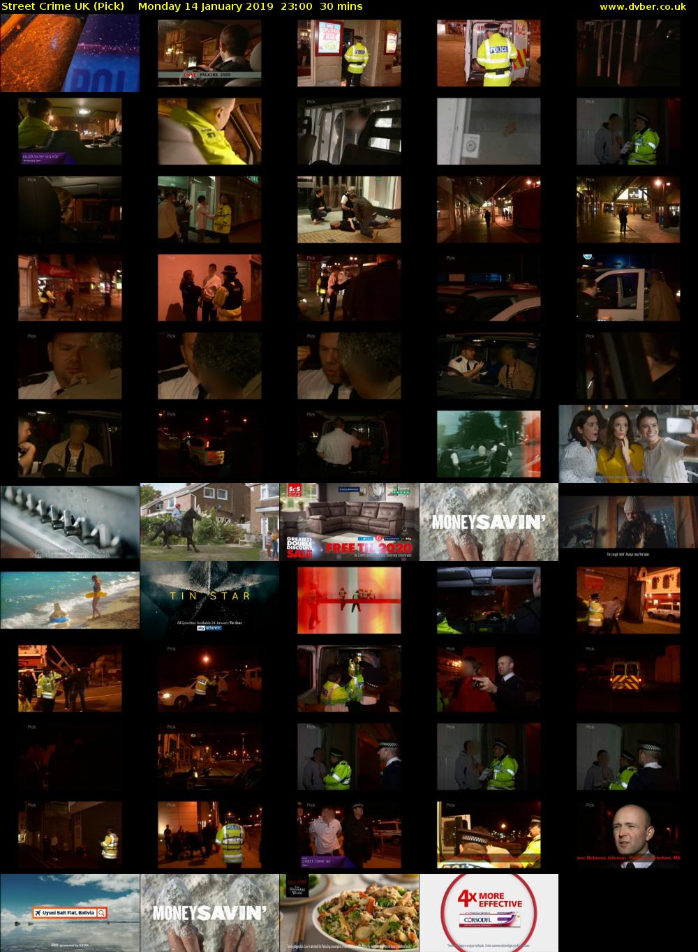 Street Crime UK (Pick) Monday 14 January 2019 23:00 - 23:30