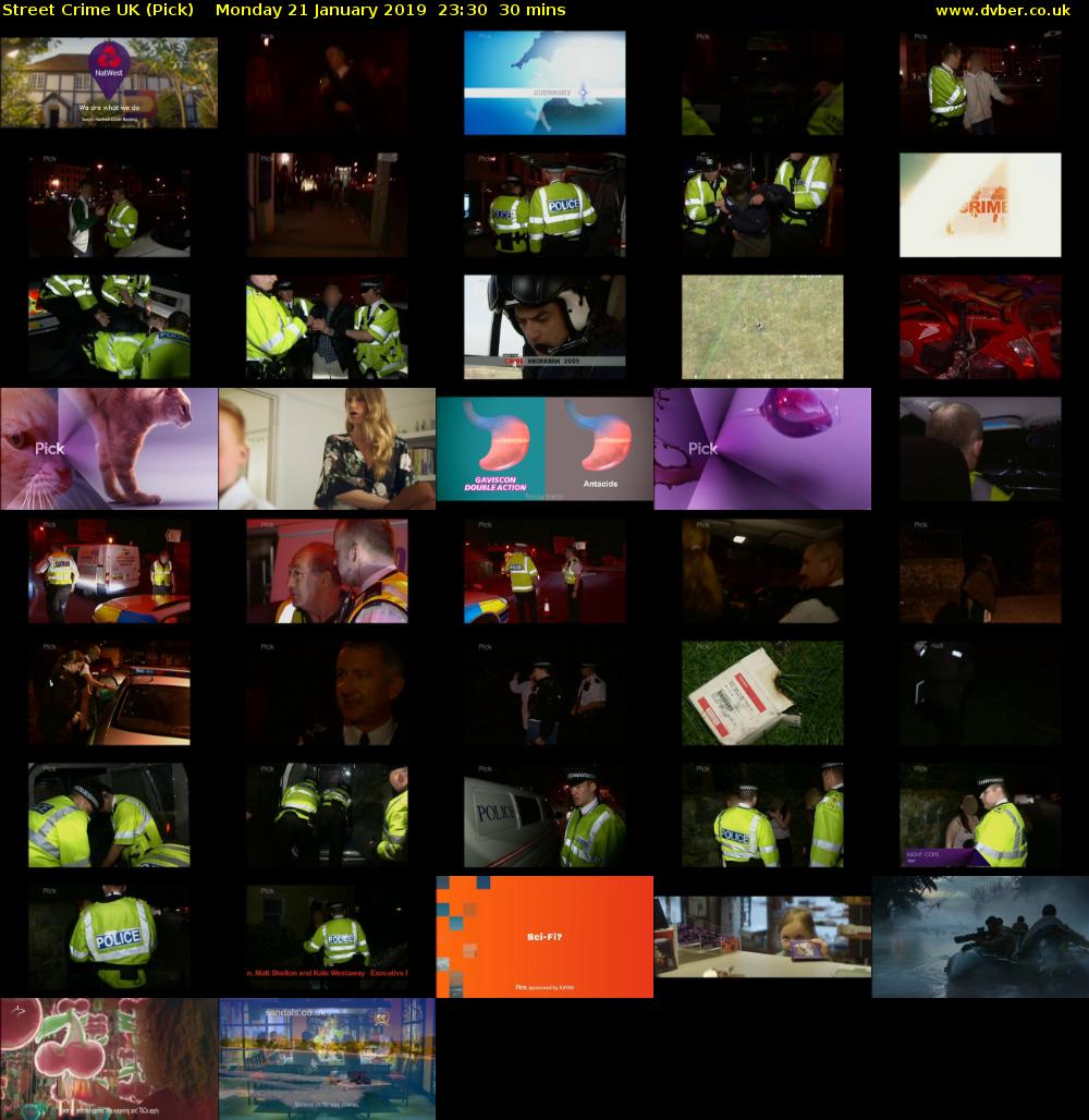 Street Crime UK (Pick) Monday 21 January 2019 23:30 - 00:00