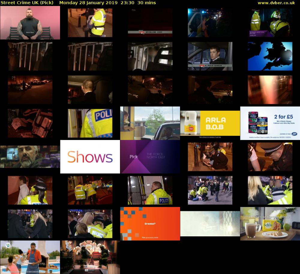 Street Crime UK (Pick) Monday 28 January 2019 23:30 - 00:00