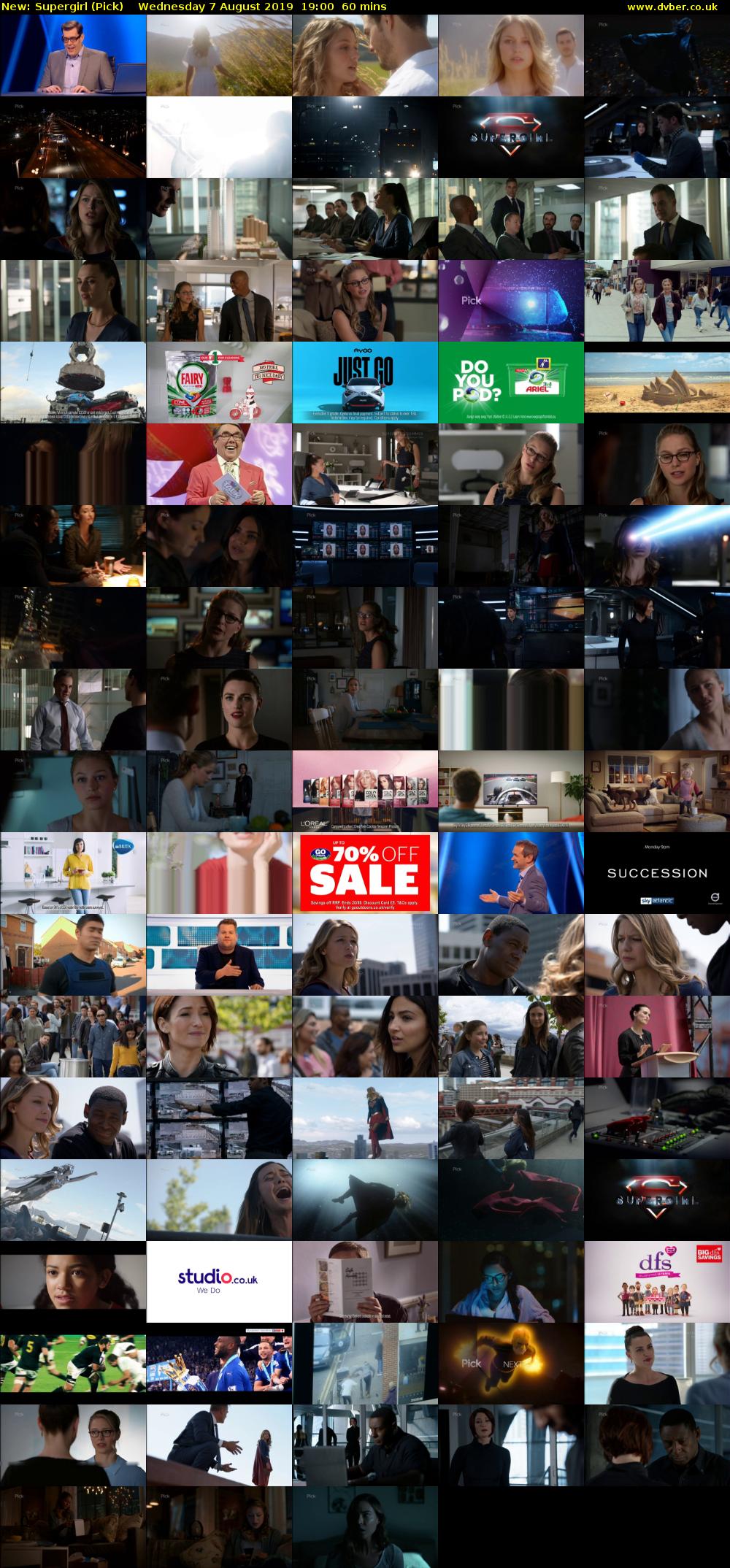 Supergirl (Pick) Wednesday 7 August 2019 19:00 - 20:00