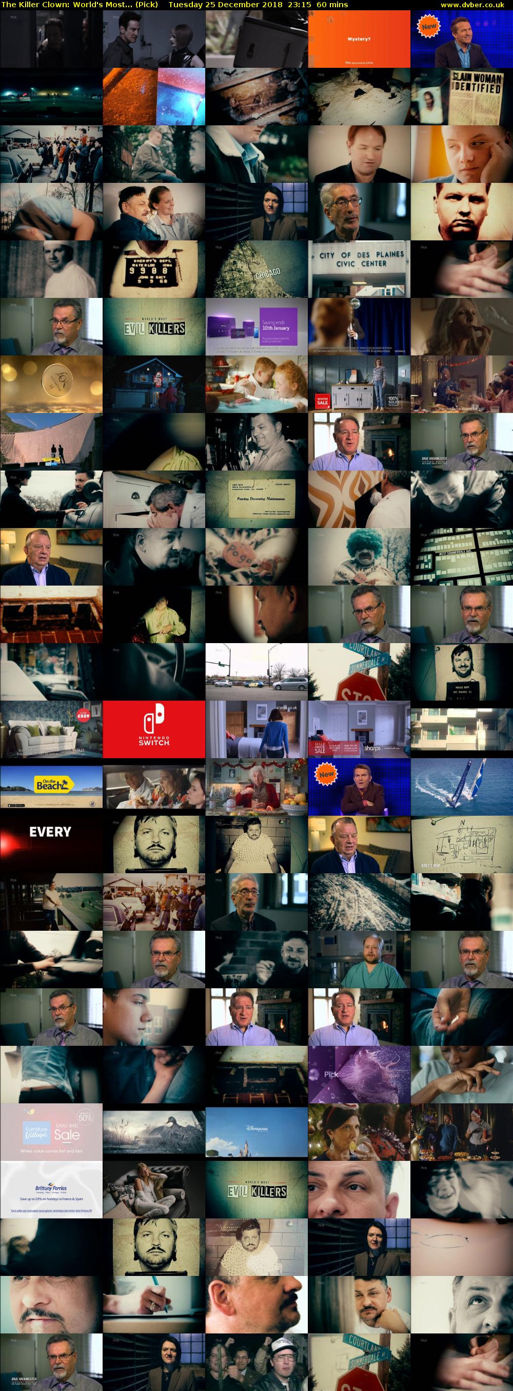 The Killer Clown: World's Most... (Pick) Tuesday 25 December 2018 23:15 - 00:15