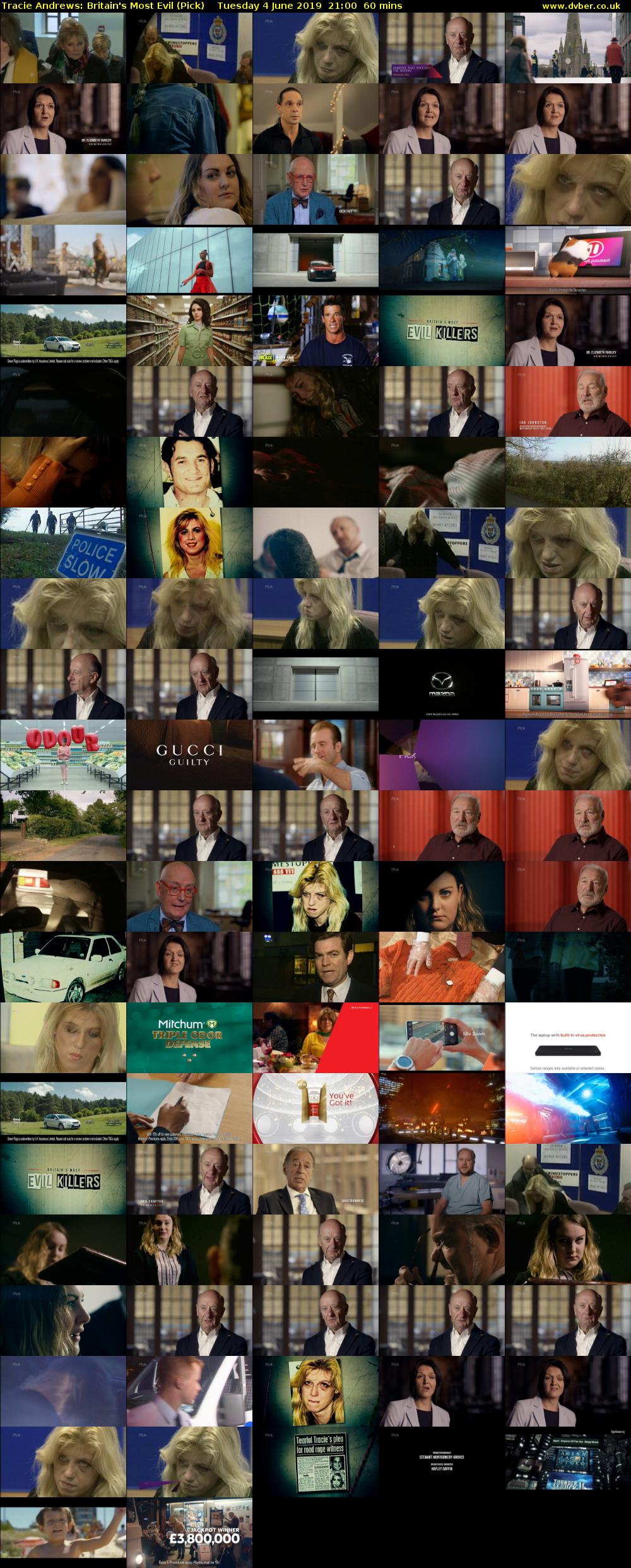 Tracie Andrews: Britain's Most Evil (Pick) Tuesday 4 June 2019 21:00 - 22:00