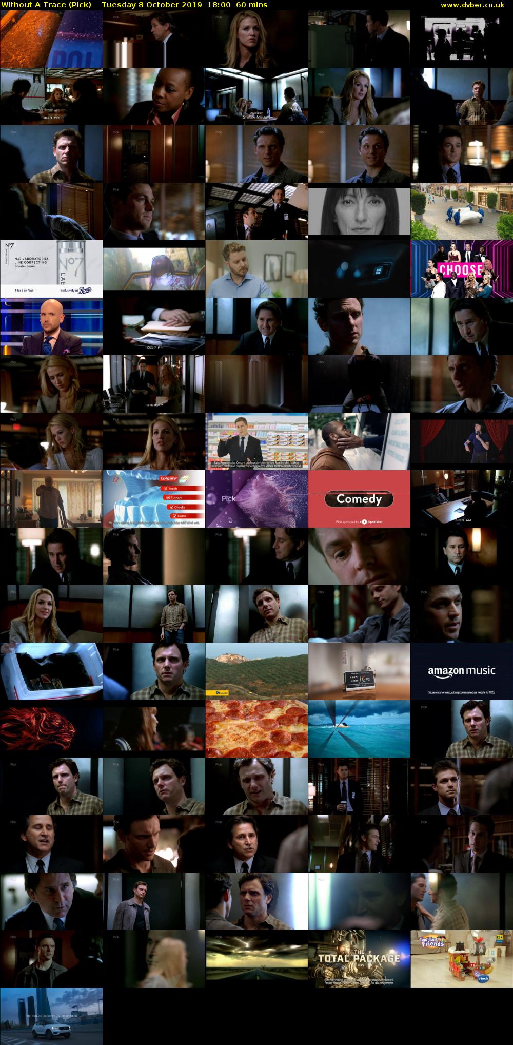 Without A Trace (Pick) Tuesday 8 October 2019 18:00 - 19:00