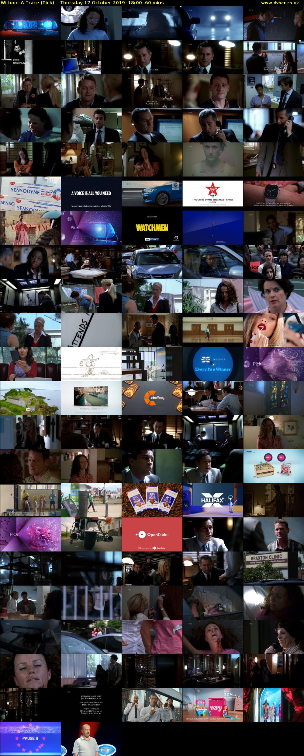 Without A Trace (Pick) Thursday 17 October 2019 18:00 - 19:00