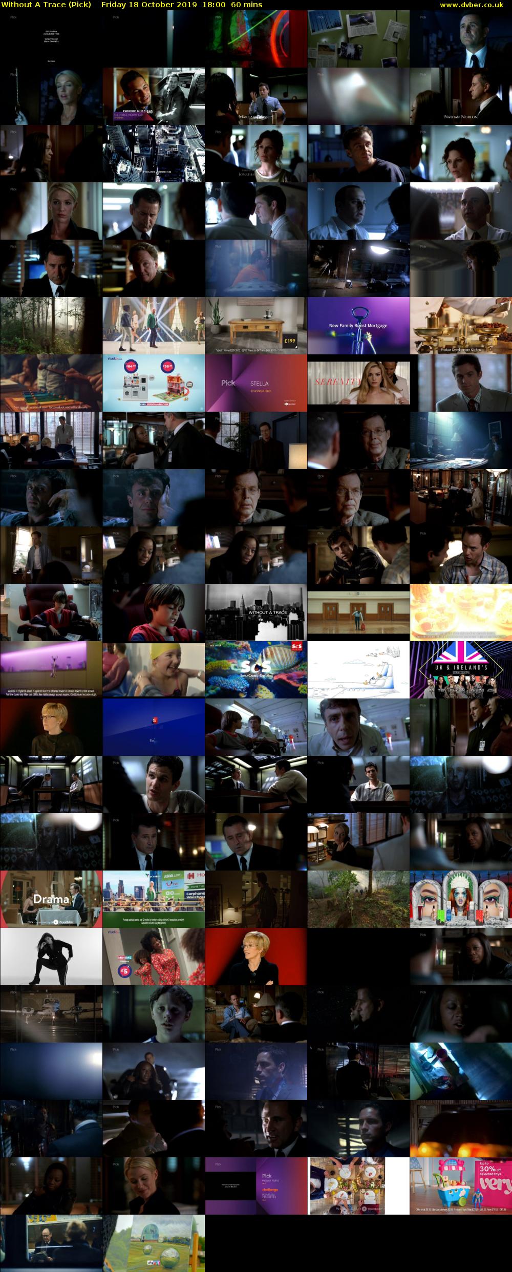 Without A Trace (Pick) Friday 18 October 2019 18:00 - 19:00
