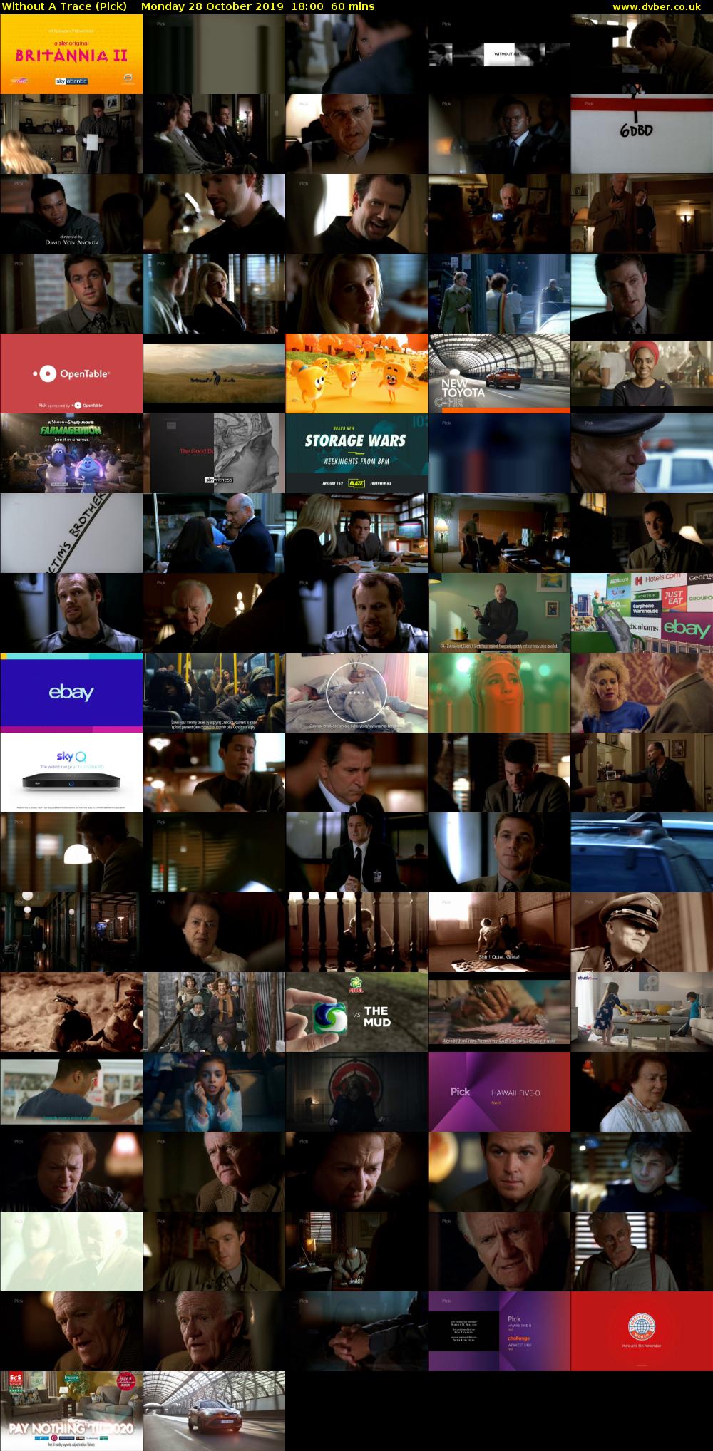Without A Trace (Pick) Monday 28 October 2019 18:00 - 19:00