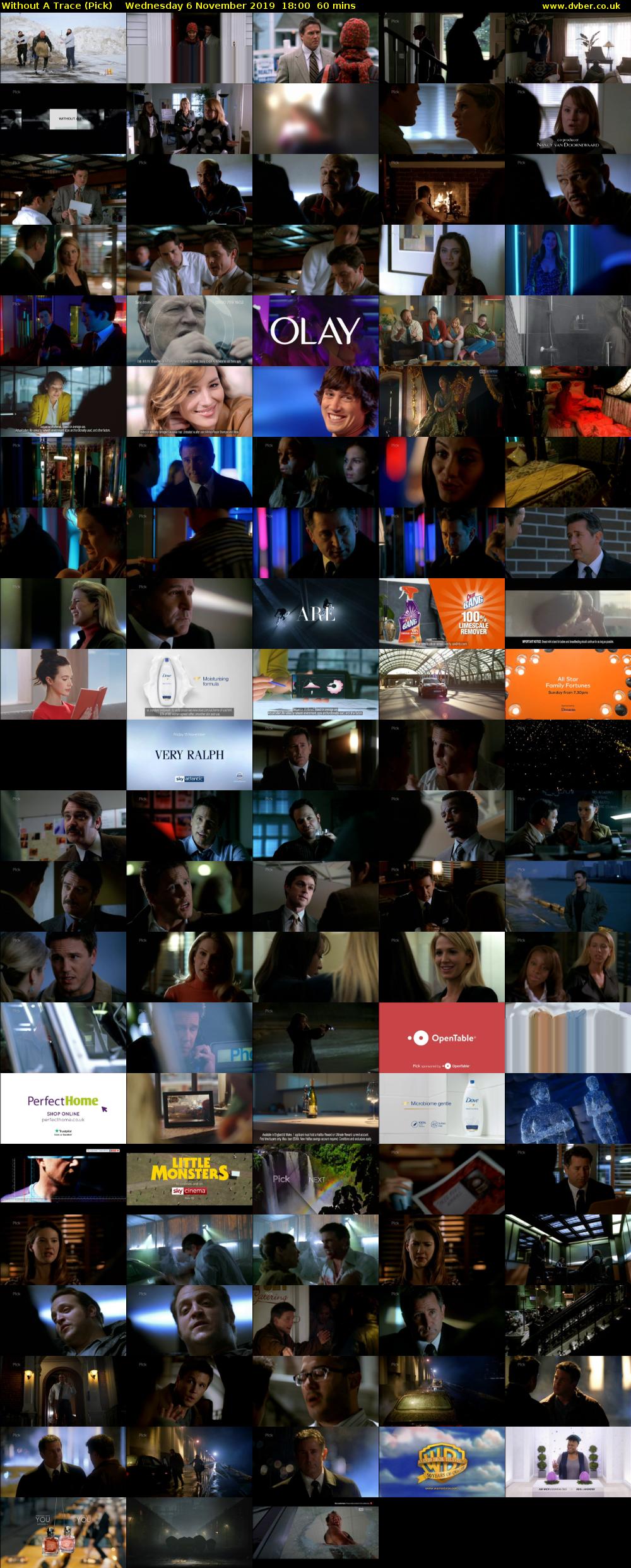 Without A Trace (Pick) Wednesday 6 November 2019 18:00 - 19:00