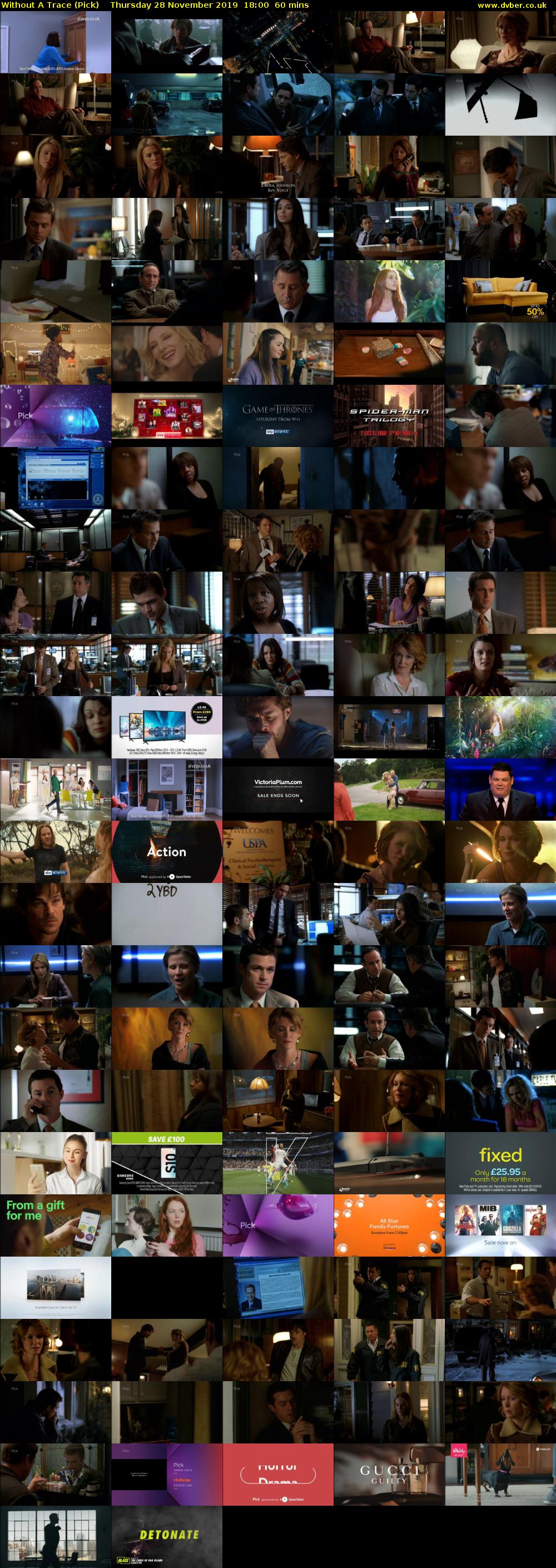 Without A Trace (Pick) Thursday 28 November 2019 18:00 - 19:00
