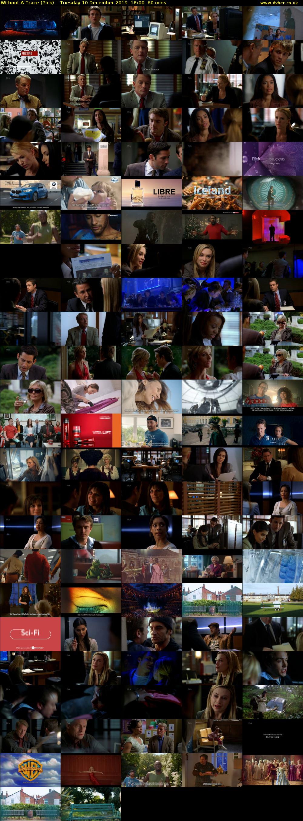 Without A Trace (Pick) Tuesday 10 December 2019 18:00 - 19:00