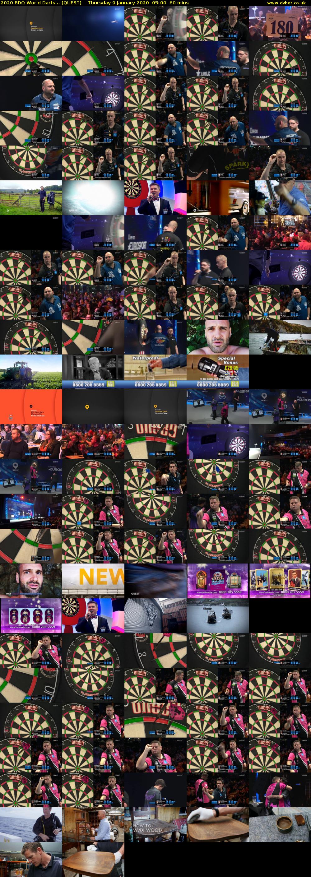 2020 BDO World Darts... (QUEST) Thursday 9 January 2020 05:00 - 06:00
