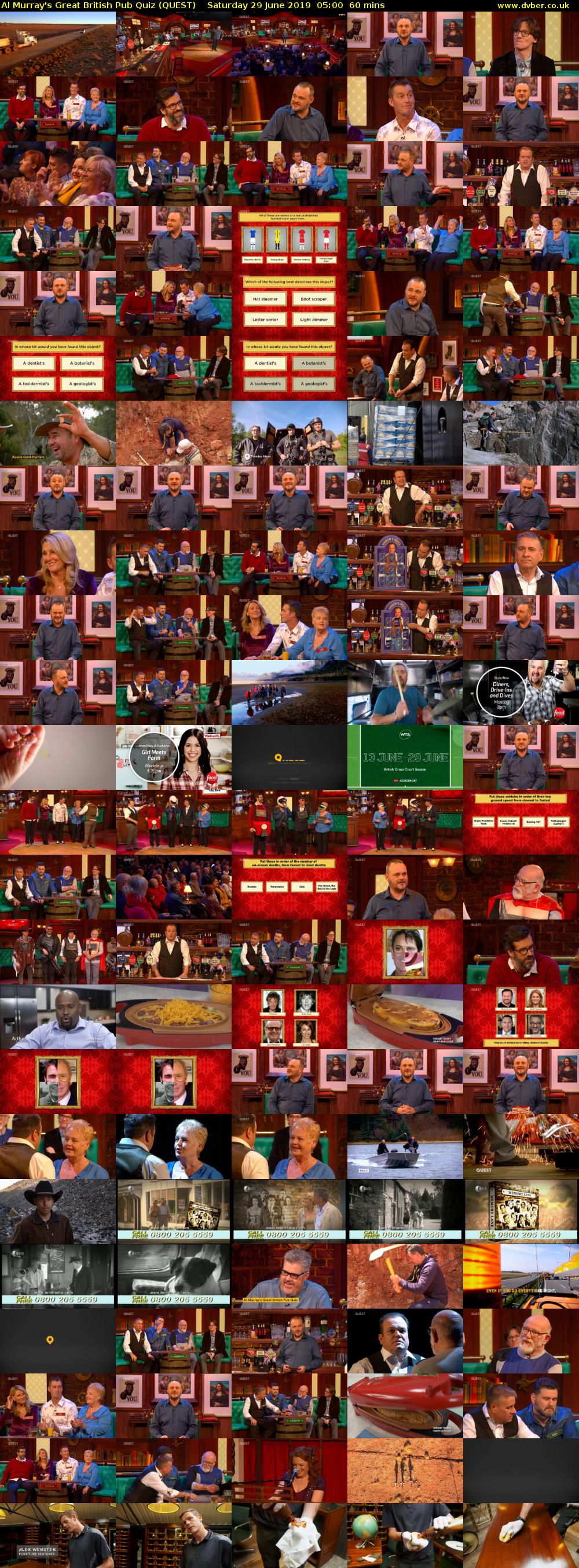 Al Murray's Great British Pub Quiz (QUEST) Saturday 29 June 2019 05:00 - 06:00