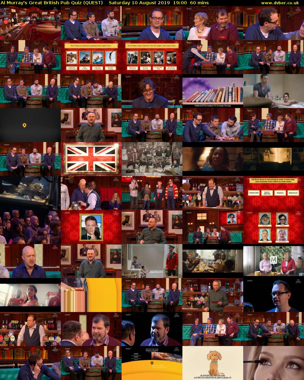 Al Murray's Great British Pub Quiz (QUEST) Saturday 10 August 2019 19:00 - 20:00