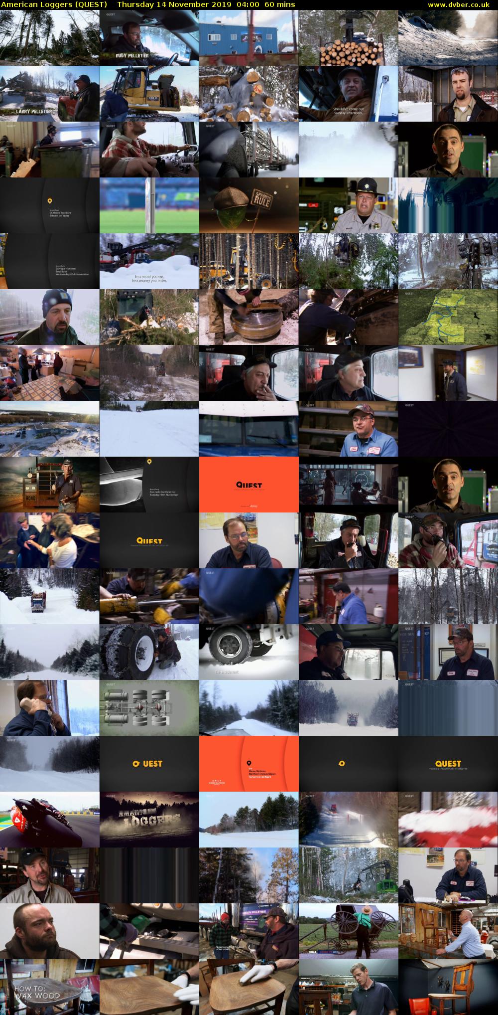American Loggers (QUEST) Thursday 14 November 2019 04:00 - 05:00