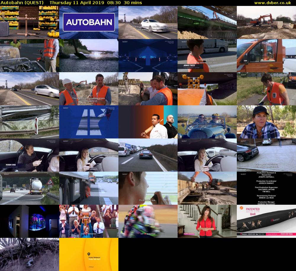 Autobahn (QUEST) Thursday 11 April 2019 08:30 - 09:00