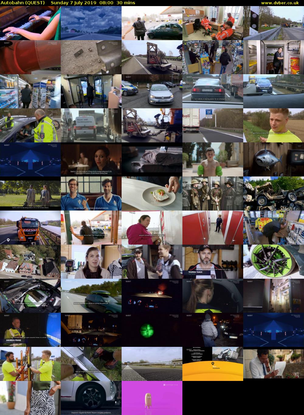 Autobahn (QUEST) Sunday 7 July 2019 08:00 - 08:30