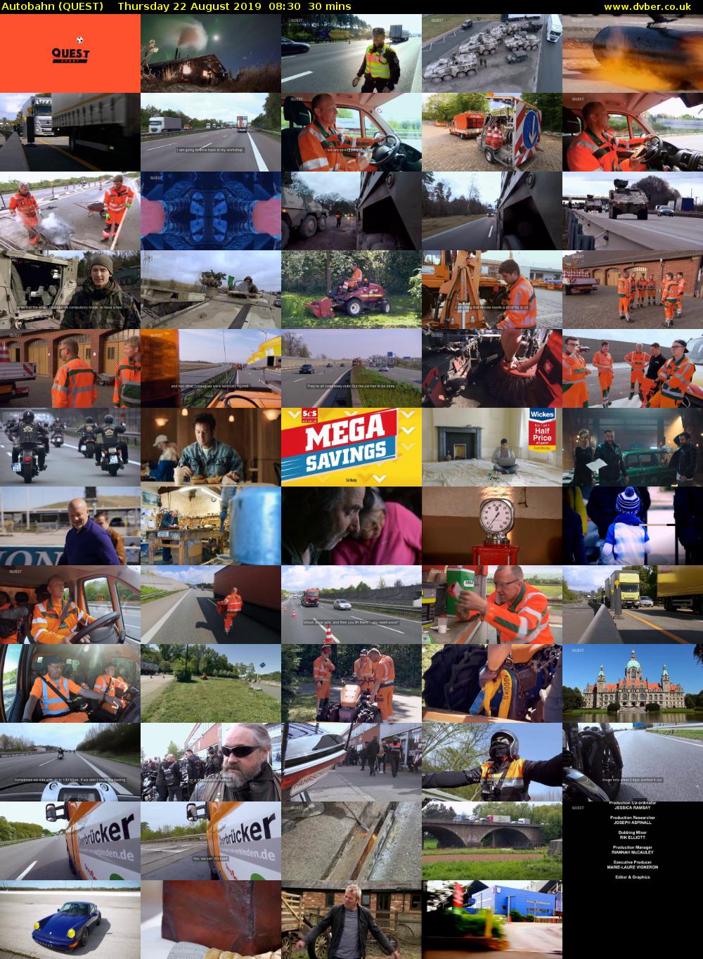 Autobahn (QUEST) Thursday 22 August 2019 08:30 - 09:00