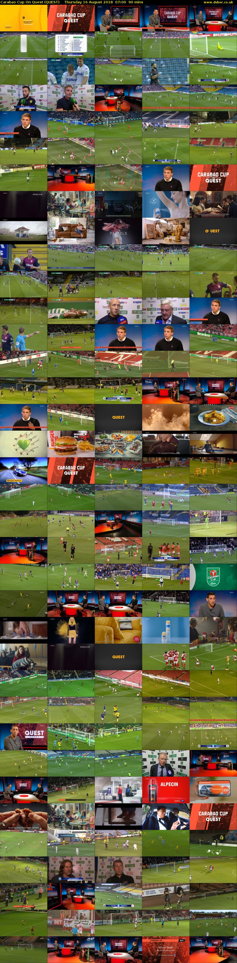 Carabao Cup On Quest (QUEST) Thursday 16 August 2018 07:00 - 08:30