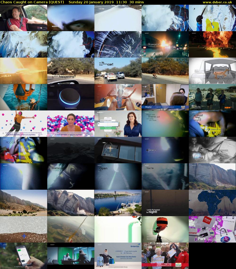 Chaos Caught on Camera (QUEST) Sunday 20 January 2019 11:30 - 12:00