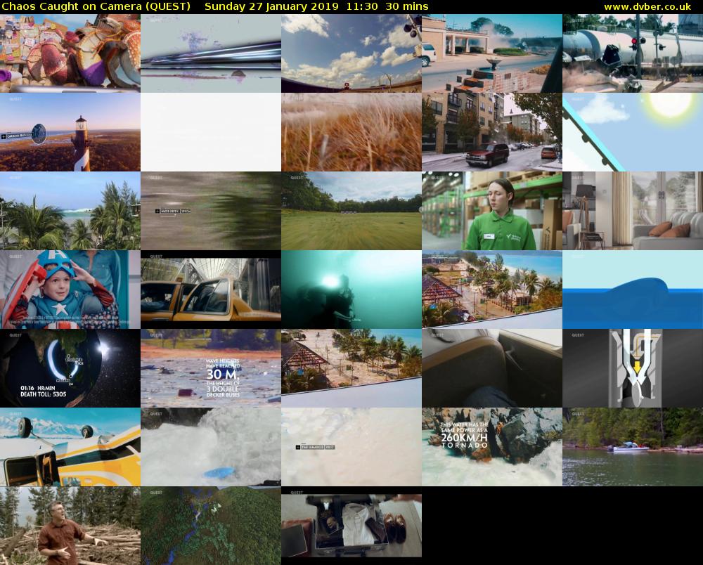 Chaos Caught on Camera (QUEST) Sunday 27 January 2019 11:30 - 12:00