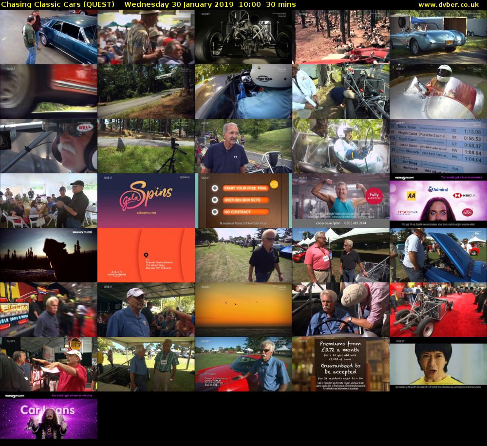 Chasing Classic Cars (QUEST) Wednesday 30 January 2019 10:00 - 10:30