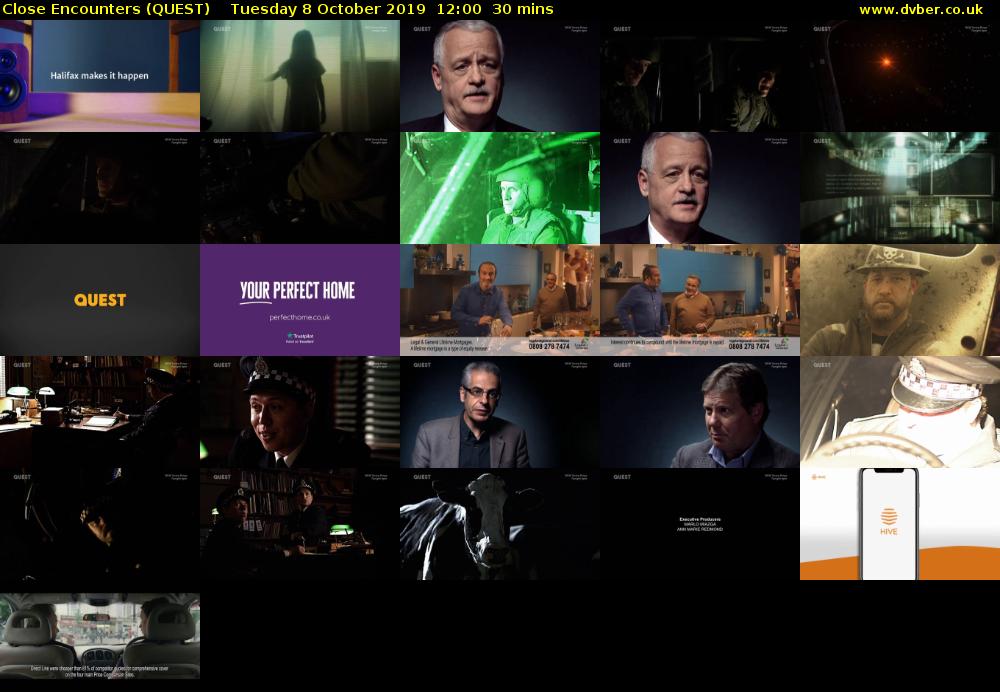 Close Encounters (QUEST) Tuesday 8 October 2019 12:00 - 12:30