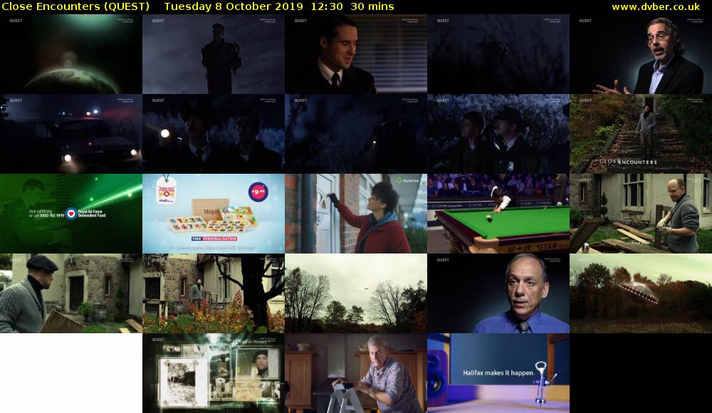 Close Encounters (QUEST) Tuesday 8 October 2019 12:30 - 13:00
