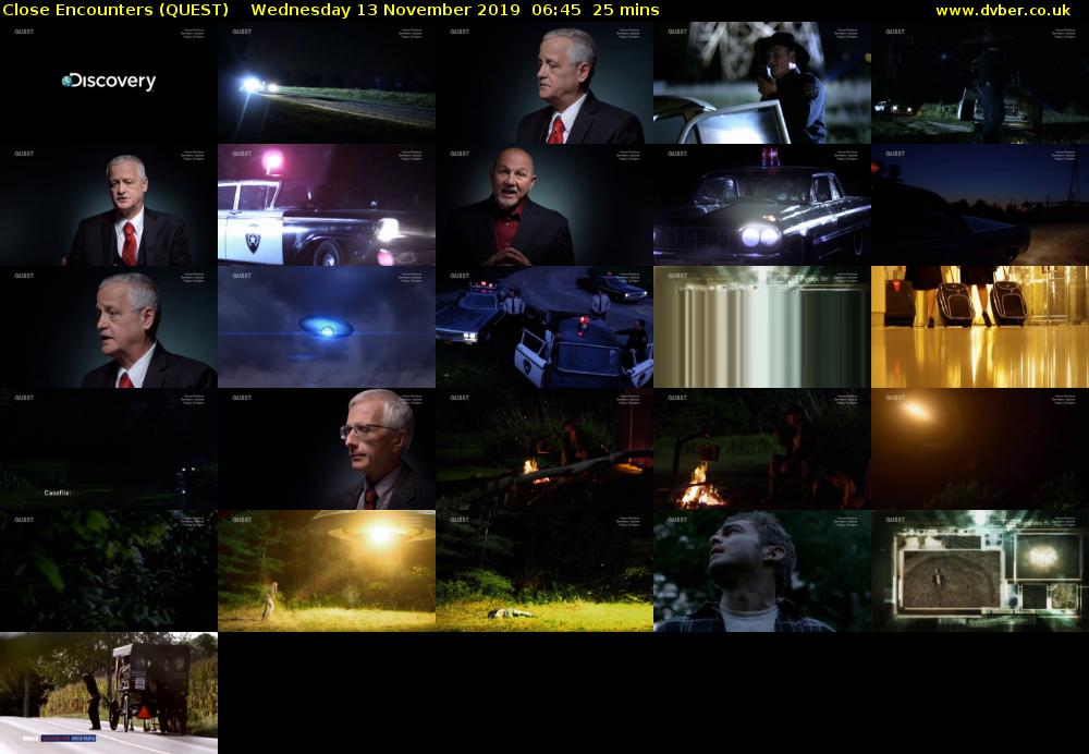 Close Encounters (QUEST) Wednesday 13 November 2019 06:45 - 07:10