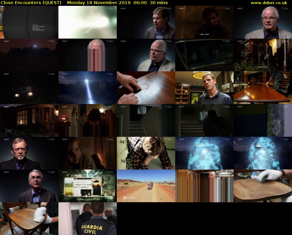 Close Encounters (QUEST) Monday 18 November 2019 06:00 - 06:30