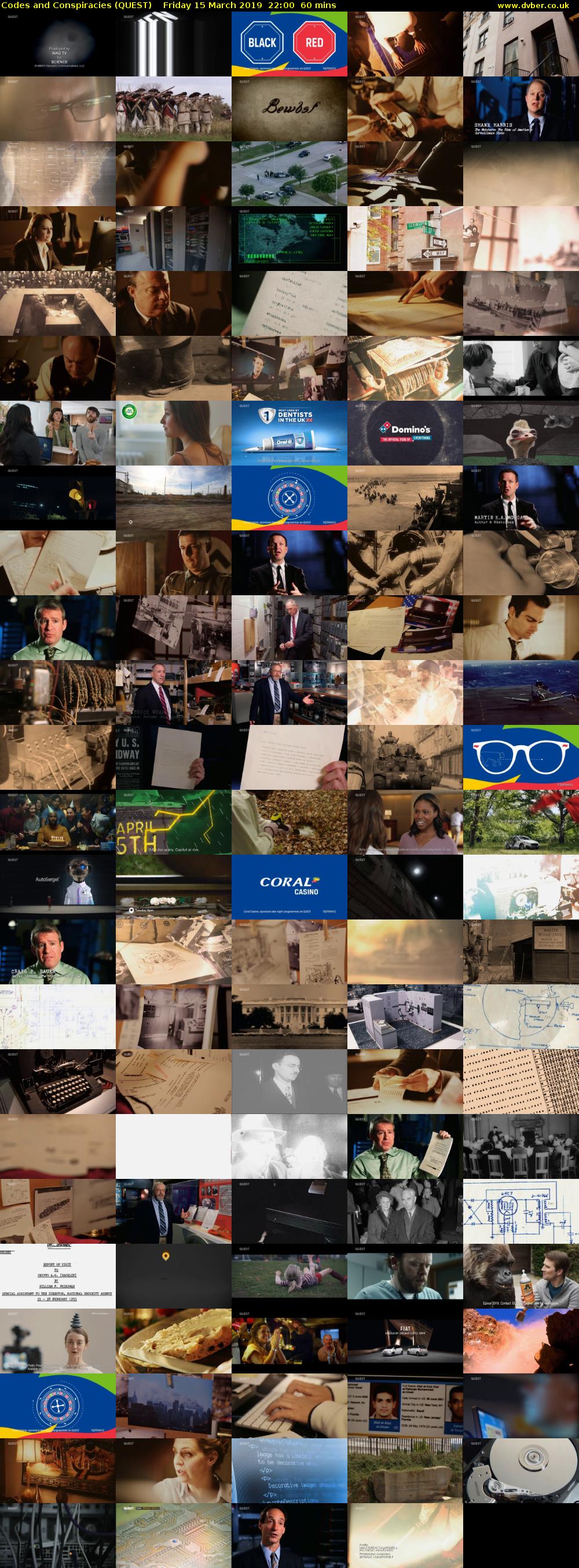 Codes and Conspiracies (QUEST) Friday 15 March 2019 22:00 - 23:00