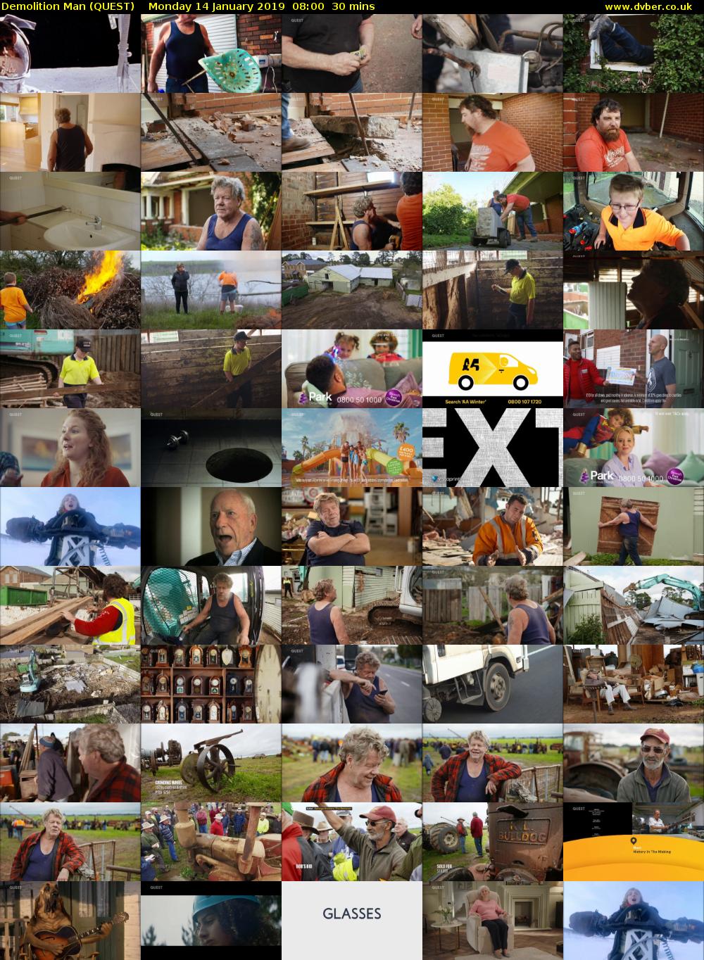 Demolition Man (QUEST) Monday 14 January 2019 08:00 - 08:30