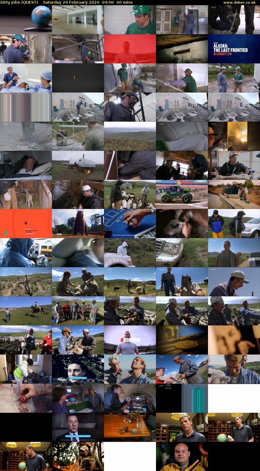 Dirty Jobs (QUEST) Saturday 29 February 2020 04:00 - 05:00