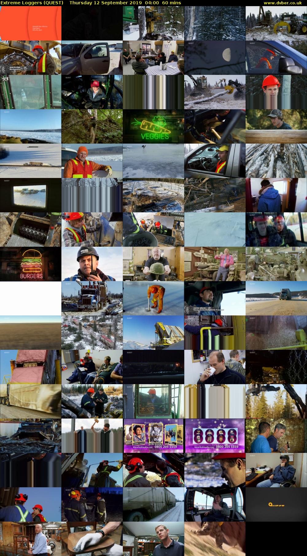 Extreme Loggers (QUEST) Thursday 12 September 2019 04:00 - 05:00