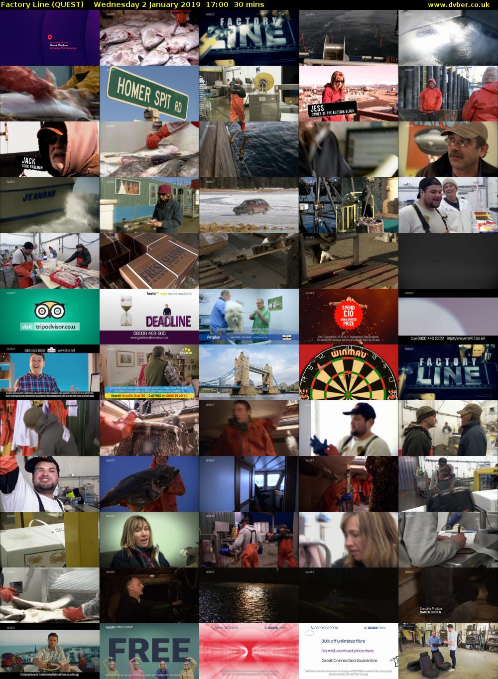 Factory Line (QUEST) Wednesday 2 January 2019 17:00 - 17:30