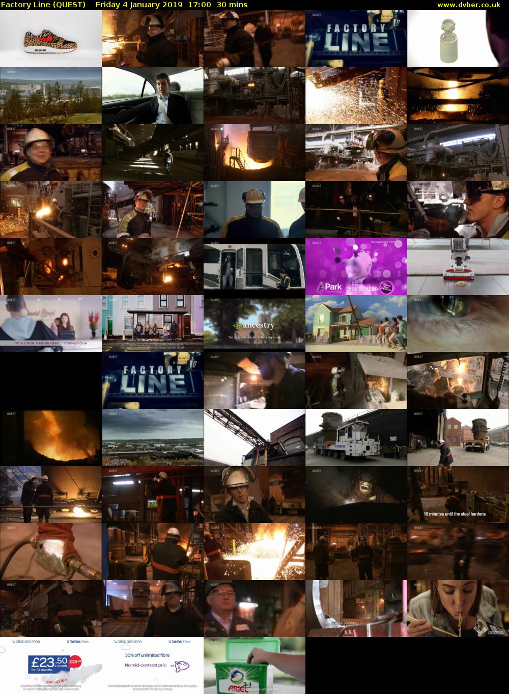 Factory Line (QUEST) Friday 4 January 2019 17:00 - 17:30