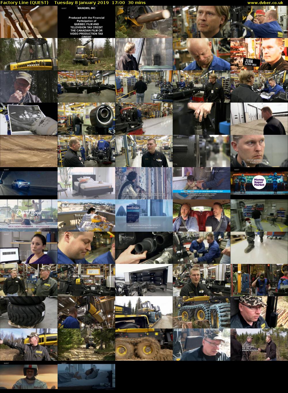Factory Line (QUEST) Tuesday 8 January 2019 17:00 - 17:30