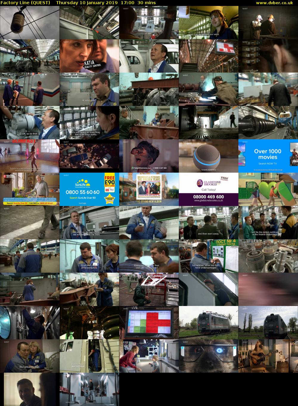 Factory Line (QUEST) Thursday 10 January 2019 17:00 - 17:30